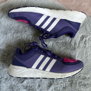 Adidas cloudfoam purple pink sneakers